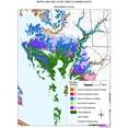 thumbnail image 1 of 24"x32" Heavyweight Photo Paper Quality Poster: Climate Map - Protected areas of Dorchester County, Maryland, 1 of 3