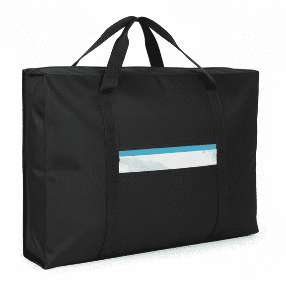 24"x32" Lightweight Art Portfolio Bag, Dacron Black Carrying Storage Case for 23"x31" Posters, Drawings, and Sketching