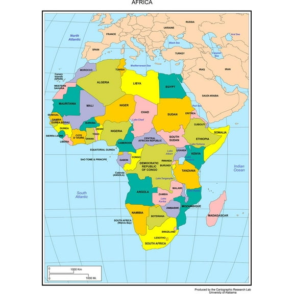 24"x33" Heavyweight Photo Paper Quality Poster: Economic Map - Maps of Africa