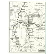 24"x33" Heavyweight Photo Paper Quality Poster San Francisco Bay Area Rapid Transit District General Map, August 11, 1960 Routes