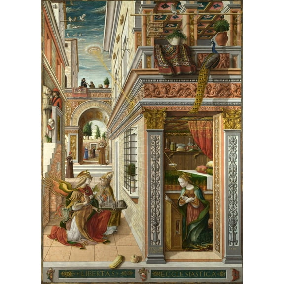 24"x34" Fine Art Quality Poster: The Annunciation, with Saint Emidius