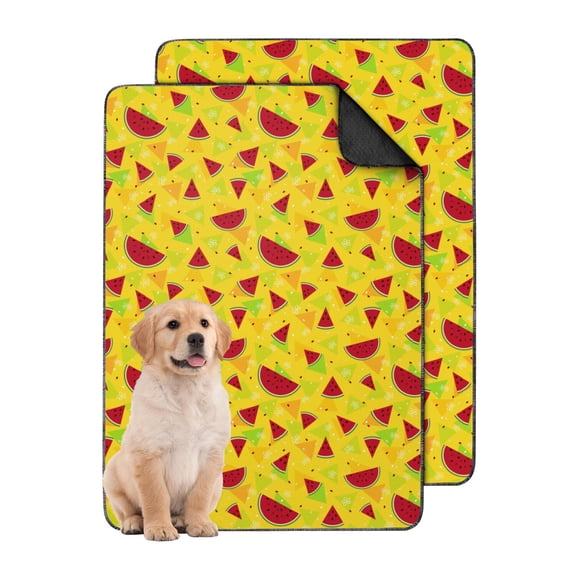 24"x35" Extra Large Premium Fruit Washable Pee Pads, Reusable Dog Pee Pads with Non-Slip Backing for Hard Surface Applications