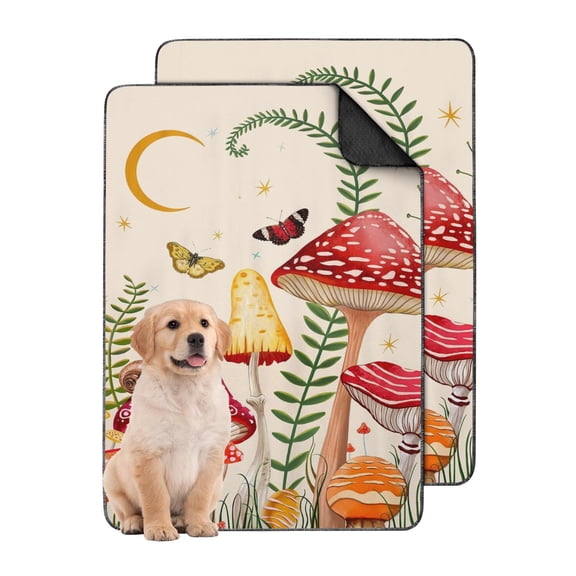 24" x35" Pet Pee Pads with Non-Slip Backing - Washable Reusable Potty Training Pads for Dogs, Plant Patterns (Plant patterns)