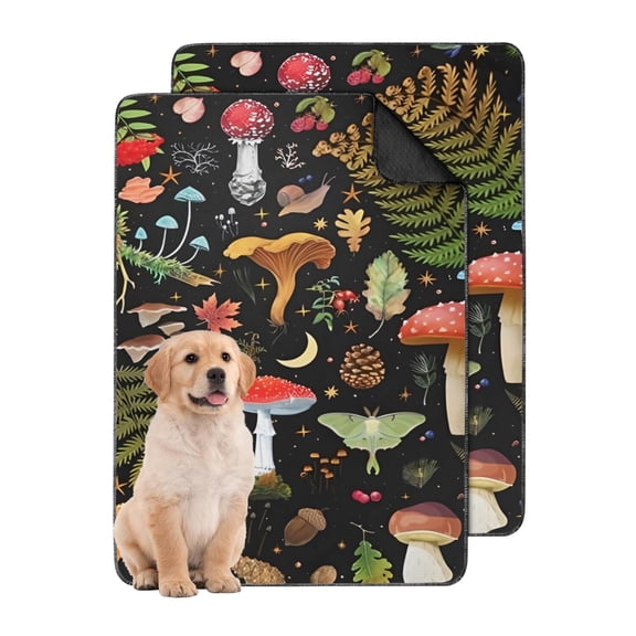 24" x35" Reusable Training Pad for Indoor Dogs, Washable Pee-Proof Mat with Non-Skid Bottom and Stylish Foliage Patterns (Plant patterns)
