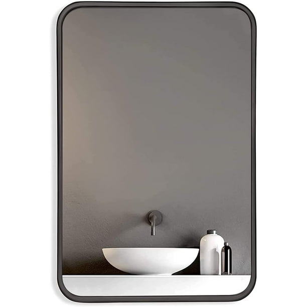 24’’x36’’ Bathroom Mirror, Rectangular Black Vanity Mirror, Wall Mount
