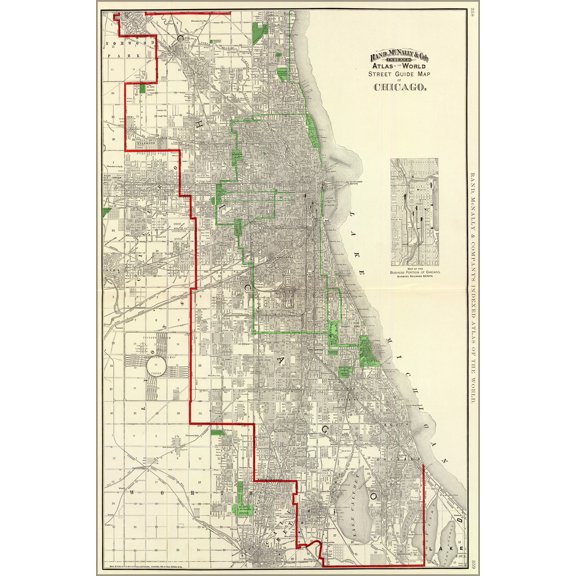 24"x36" Gallery Poster, 1897 chicago vicinity