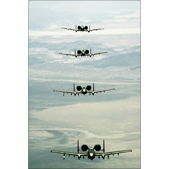 24"x36" Gallery Poster, 25th Tactical Fighter Squadron A-10 Thunderbolt II warthog