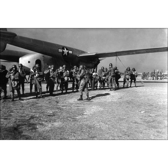 24"x36" Gallery Poster, 555th Parachute Infantry Battalion airborne fort Dix New Jersey 1947