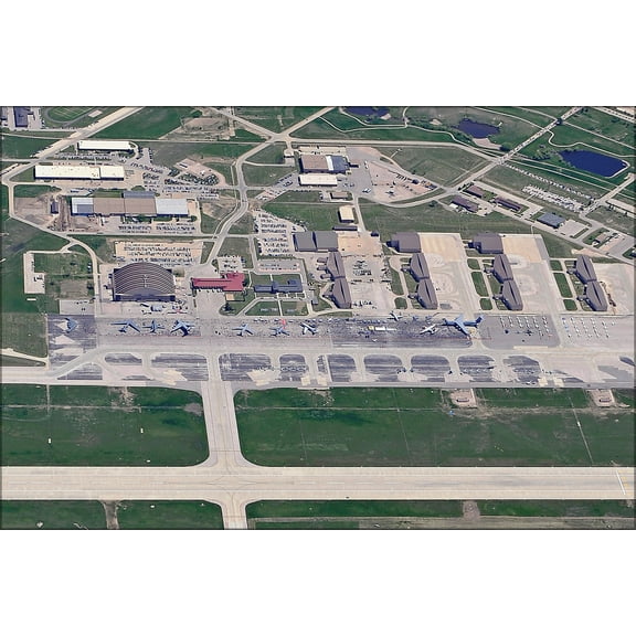 24"x36" Gallery Poster, Aerial view of Ellsworth Air Force Base