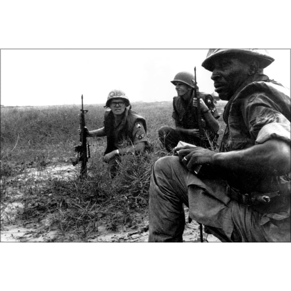 24"x36" Gallery Poster, Air Force security policemen watch for Viet Cong Vietnam war
