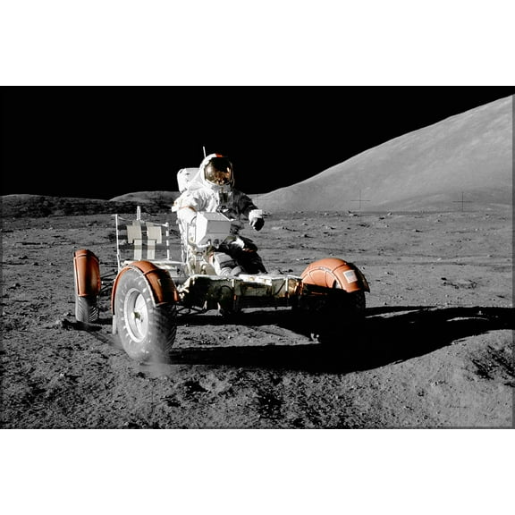 24"x36" Gallery Poster, Apollo 17 Lunar Rover