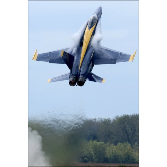 24"x36" Gallery Poster, Blue Angels, performs a high performance climb on take off