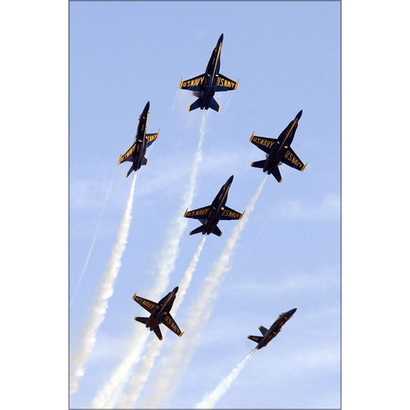 24"x36" Gallery Poster, Blue Angels performs the Fleur De Lis