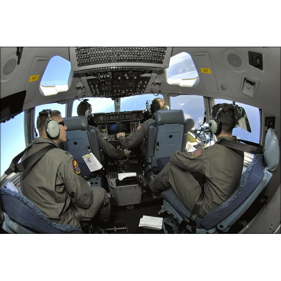 24"x36" Gallery Poster, C-17 Globemaster III cockpit