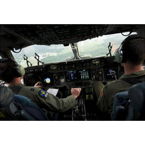 24"x36" Gallery Poster, C-17A Globemaster III aircraft cockpit p2