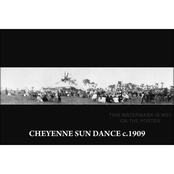 24"x36" Gallery Poster, Cheyenne sun dancer c1909
