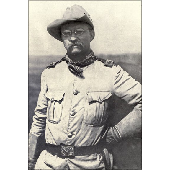 24"x36" Gallery Poster, Col. Theodore Roosevelt, of the Rough Riders 1898
