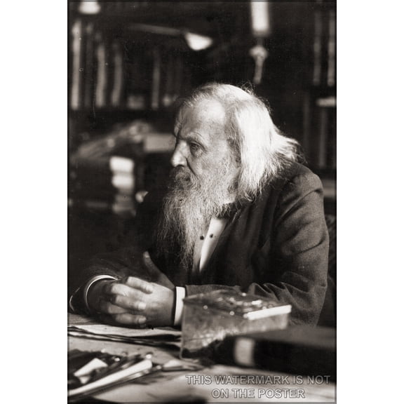 24"x36" Gallery Poster, Dmitri Mendeleev c1897