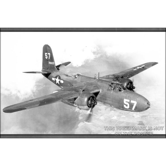24"x36" Gallery Poster, Douglas A-20 DB-7 Havoc