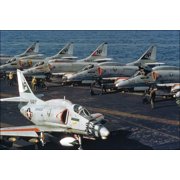 24"x36" Gallery Poster, Douglas A-4F Skyhawk aircraft of Attack Carrier Air Wing 21 CVW-21 1972