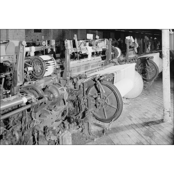 24"x36" Gallery Poster, Draper Looms, Bamberg Cotton Mill, Bamberg, South Carolina