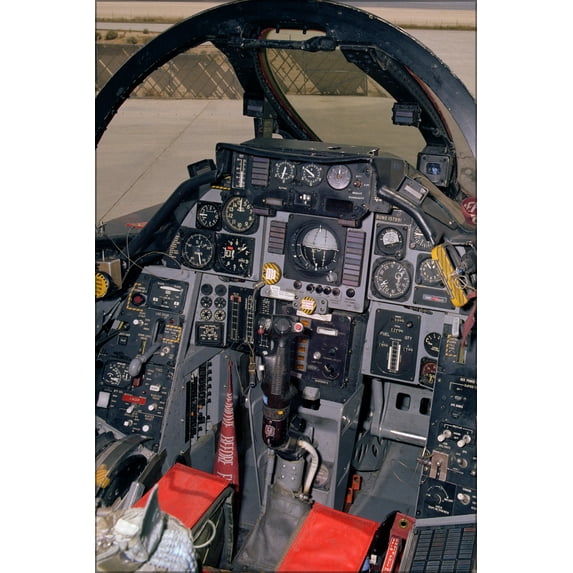 24"x36" Gallery Poster, F-14 Tomcat cockpit