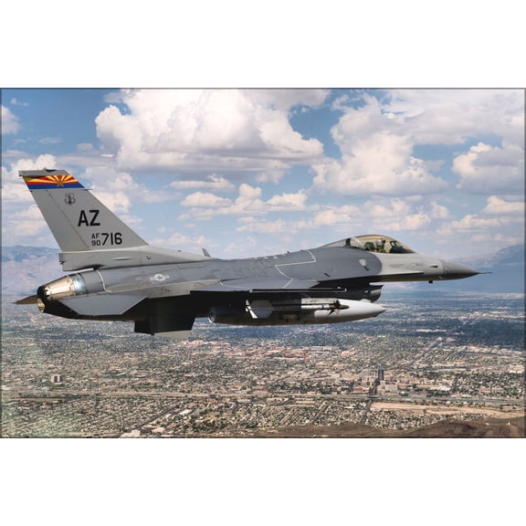 24"x36" Gallery Poster, F-16 Fighting Falcon from the 162nd Fighter Wing, Arizona Air National Guard