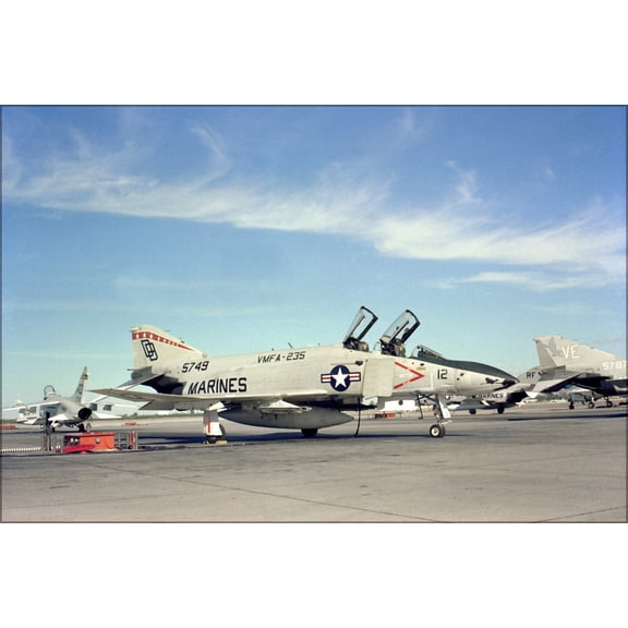 24"x36" Gallery Poster, F-4S Phantom II f-4 squadron VMFA-235 Death Angels