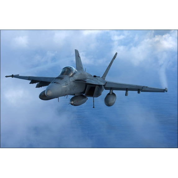 24"x36" Gallery Poster, FA-18E Super Hornet f-18 aircraft Strike Fighter Squadron (VFA) 14