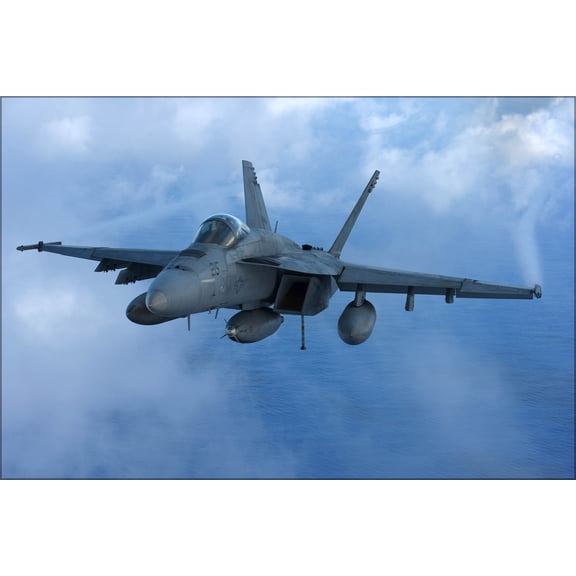 24"x36" Gallery Poster, FA-18E Super Hornet f-18 aircraft Strike Fighter Squadron (VFA) 14