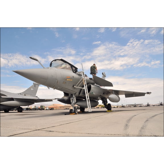 24"x36" Gallery Poster, French air force Rafale fighter, Nellis Air Force Base, Nevada