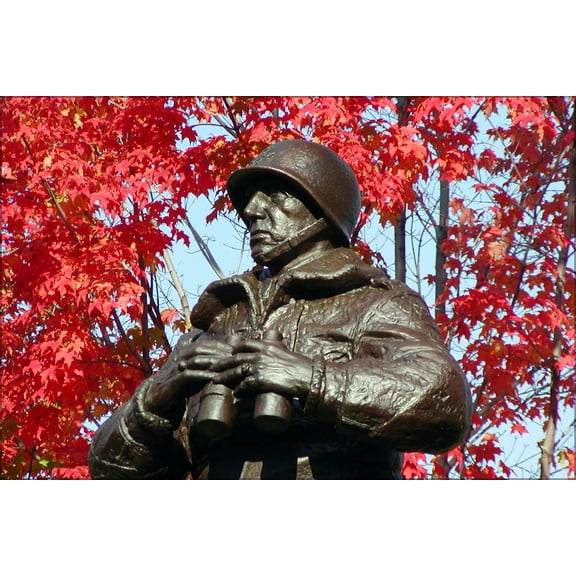 24"x36" Gallery Poster, General George S. Patton monument west point