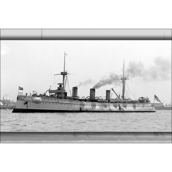 24"x36" Gallery Poster, German Navy cruiser SMS Kaiserin Augusta in New York 1893