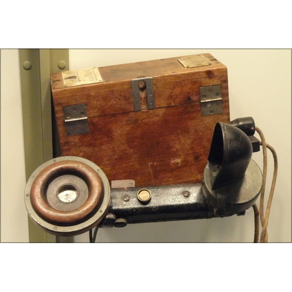 24"x36" Gallery Poster, Germany field telephone with battery box wwi world war one