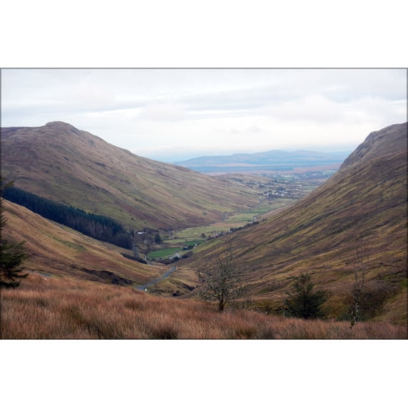 24"x36" Gallery Poster, Glengesh Pass looking NE into Ardara, County Donegal, Ireland