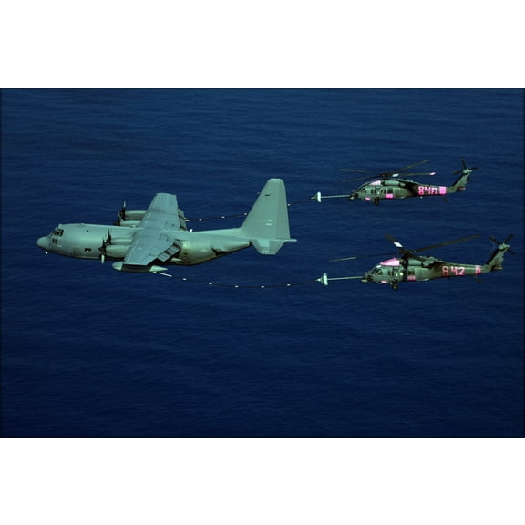 24"x36" Gallery Poster, HC-130P Hercules HH-60G Pave Hawk California Air National Guard