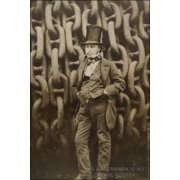 24"x36" Gallery Poster, Isambard Kingdom Brunel by the launching chains of the Great Eastern
