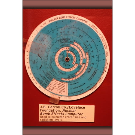 24"x36" Gallery Poster, J.B. Carroll Co. Lovelace Foundation, Nuclear Bomb Effects Computer MIT Slide Rule Collection DSC03670