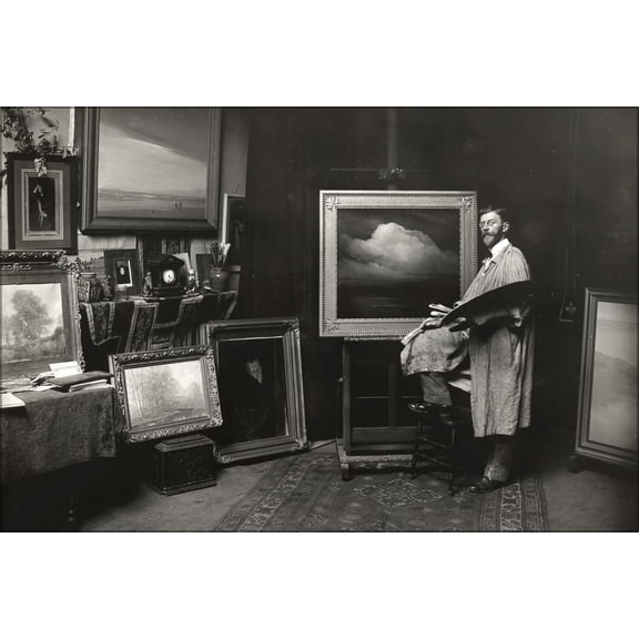 24"x36" Gallery Poster, Leon Dabo in his Brooklyn studio, ca. 1910, from the Archives of American Art, Smithsonian Institution