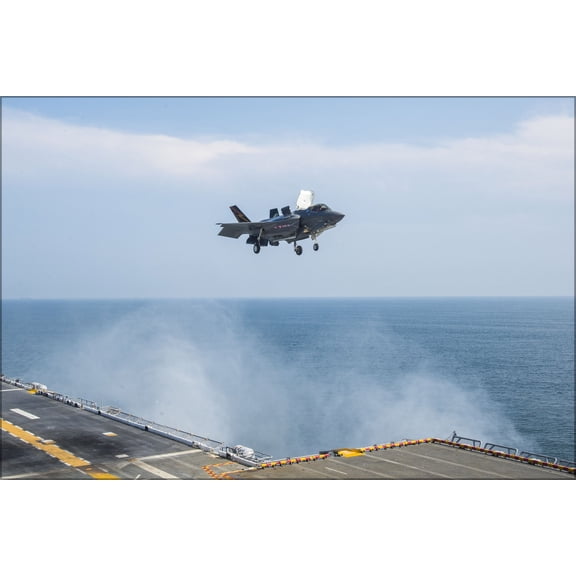 24"x36" Gallery Poster, Lockheed F-35B Lightning II aircraft USS Wasp (LHD-1)