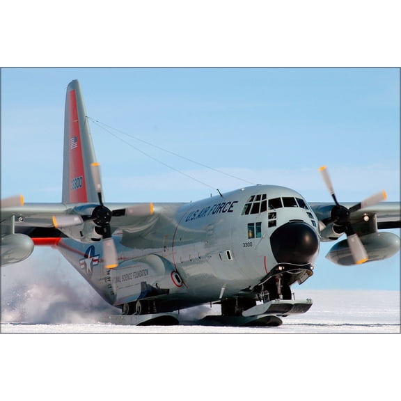 24"x36" Gallery Poster, Lockheed LC-130H Hercules c-130 variant 139th airlift squadron