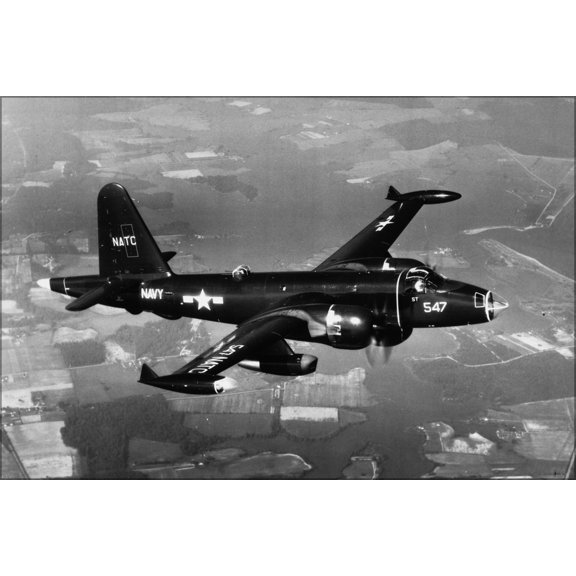 24"x36" Gallery Poster, Lockheed P2V-7 Neptune Naval Air Station Patuxent River 1954