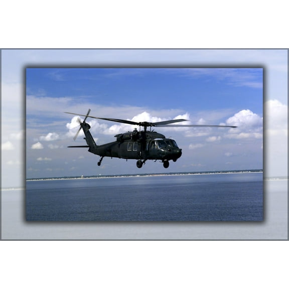 24"x36" Gallery Poster, MH-60L Black Hawk helicopter from Company D, 160th Special Operations Aviation Regiment (Airborne) uh-60