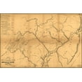 thumbnail image 1 of 24"x36" Gallery Poster, Map Broad Top Coal Region canals railroads 1840, 1 of 1