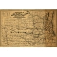 thumbnail image 1 of 24"x36" Gallery Poster, Map Galena & Chicago Union Railroad iowa 1862, 1 of 1