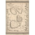 thumbnail image 1 of 24"x36" Gallery Poster, Map Jerusalem israel New Testament locations 1800, 1 of 1