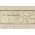 thumbnail image 1 of 24"x36" Gallery Poster, Map of American Central Railroad; ohio indiana illinois, 1866, 1 of 1