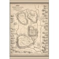 thumbnail image 1 of 24"x36" Gallery Poster, Map of Jerusalem israel with New Testament locations 19th century, 1 of 1