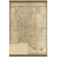 thumbnail image 1 of 24"x36" Gallery Poster, Map of New Milford Litchfield Co Connecticut 1853, 1 of 1