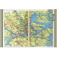 thumbnail image 1 of 24"x36" Gallery Poster, Map of Stockholm Sweden c1928, 1 of 1